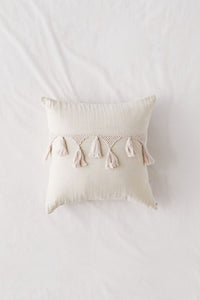 Bungalow Gauze Netted Tassel Throw Pillow